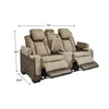 Ashley Corbin Power Reclining Loveseat | 75’’ | Brown Faux Leather | USB Port BM328232