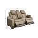 Ashley Corbin Power Reclining Loveseat | 75’’ | Brown Faux Leather | USB Port BM328232