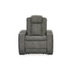 Ashley Corbin Power Recliner Chair | 39’’ Gray Faux Leather | Wireless Charge BM328233