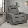 Ashley Corbin Power Recliner Chair | 39" Gray Faux Leather | Wireless Charge