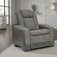 Ashley Corbin Power Recliner Chair | 39" Gray Faux Leather | Wireless Charge