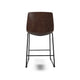 Ashley Tia Counter Height Chair Set of 2 | Brown Faux Leather | Bucket Seat BM328235