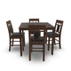 Ashley Noxx 5pc Counter Height Dining Table Set | Brown Wood | Faux Leather BM328237