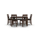 Ashley Noxx 6pc Dining Table Set with 4 Chairs 1 Bench | Brown | Faux Leather BM328238