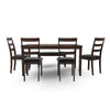 Ashley Covvi 6pc Dining Table Set | Ladder Back Chairs | Brown Wood BM328240