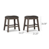 Ashley Caity Counter Height Stool Set of 2 | Gray Wood Frame | Cushioned Seat BM328241