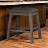 Ashley Caity Counter Height Stool Set of 2 | Gray Wood Frame | Cushioned Seat