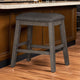Ashley Caity Counter Height Stool Set of 2 | Gray Wood Frame | Cushioned Seat