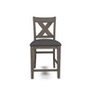 Ashley Caity Counter Height Chair Set of 2 | Gray Acacia Wood | X Shaped Back BM328242