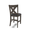 Ashley Caity Counter Height Chair Set of 2 | Gray Acacia Wood | X Shaped Back BM328242
