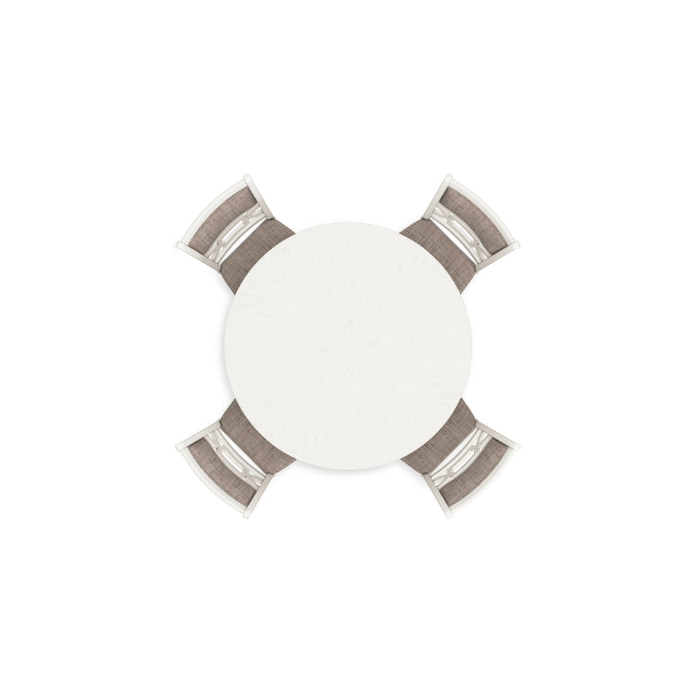 Ashley Berg 5pc Counter Height Dining Table Set | White Wood | Padded Chairs BM328245