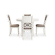 Ashley Berg 5pc Round Dining Table Set | Gray White Wood | 4 Padded Chairs BM328246