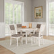 Ashley Berg 5pc Round Dining Table Set | Gray White Wood | 4 Padded Chairs