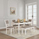 Ashley Berg 6pc Dining Table Set | Gray White Wood | 4 Chairs and 1 Bench