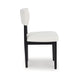 Ashley Dae Dining Side Chair Set of 2 | White Cushion Seat | Black Wood Legs BM328252
