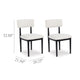 Ashley Dae Dining Side Chair Set of 2 | White Cushion Seat | Black Wood Legs BM328252