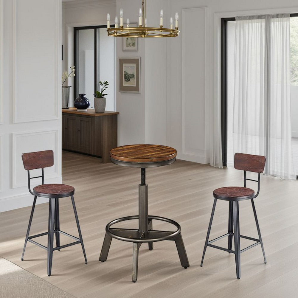 Ashley Jin Swivel Counter Height Stool Set of 2 | Dining Adjustable | Brown