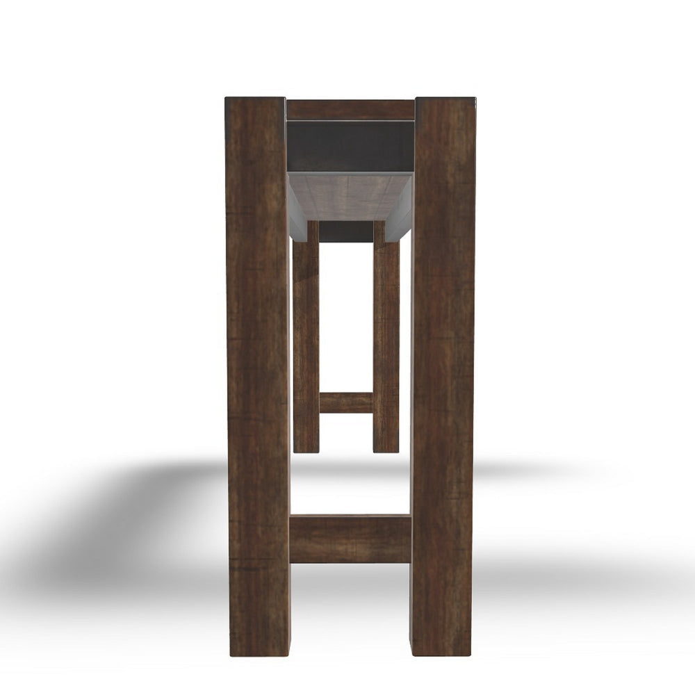 Ashley Jin Counter Height 72’’ Long Slim Table | Distressed Brown Wood BM328255
