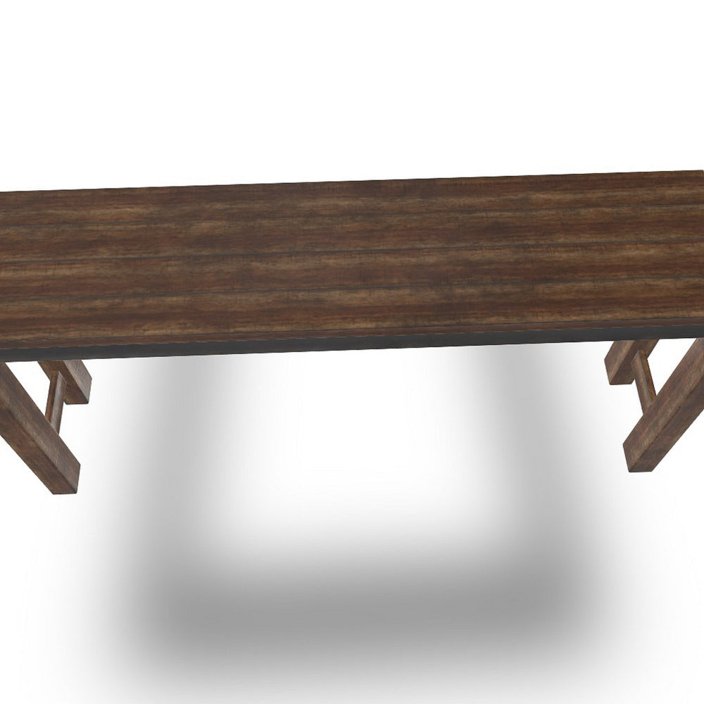 Ashley Jin Counter Height 72’’ Long Slim Table | Distressed Brown Wood BM328255