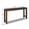 Ashley Jin Counter Height 72’’ Long Slim Table | Distressed Brown Wood BM328255