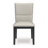 Ashley Inari Dining Side Chair Set of 2 | Black Legs Light Gray Faux Leather BM328257