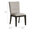 Ashley Inari Dining Side Chair Set of 2 | Black Legs Light Gray Faux Leather BM328257