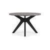Ashley Inari Dining Table | Matte Black Legs | 48’’ Round Gray Marble Top BM328258