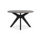 Ashley Inari Dining Table | Matte Black Legs | 48’’ Round Gray Marble Top BM328258