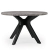 Ashley Inari Dining Table | Matte Black Legs | 48’’ Round Gray Marble Top BM328258
