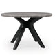 Ashley Inari Dining Table | Matte Black Legs | 48’’ Round Gray Marble Top BM328258