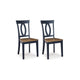 Ashley Doti Dining Side Chair Set of 2 | Open Back Contoured Seat Slate Blue