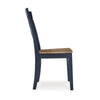 Ashley Doti Dining Side Chair Set of 2 | Open Back Contoured Seat Slate Blue BM328261
