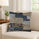 Ashley Square Accent Throw Pillow | 20’’ Hand Knotted Patchwork | Gray Wool BM328263