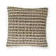 Ashley Square Accent Throw Pillow | 20" | Handwoven Stripes on Brown Wool