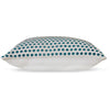 Ashley Mony Square Accent Throw Pillow | 20’’ | Teal Dots over White Cotton BM328268