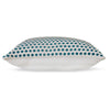 Ashley Mony Square Accent Throw Pillow | 20’’ | Teal Dots over White Cotton BM328268