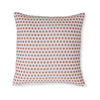 Ashley Mony Square Accent Throw Pillow | 20" Orange Dots over White Cotton