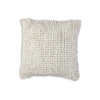 Ashley Avy Square Accent Throw Pillow | 20" Plush Looped Ivory White Wool