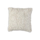 Ashley Avy Square Accent Throw Pillow | 20" Plush Looped Ivory White Wool