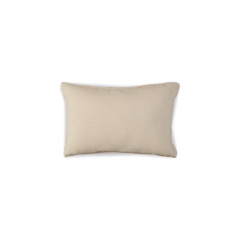 Ashley 14 x 20 Lumbar Accent Throw Pillow | Ribbed Tan Brown Cotton Polyfill BM328271