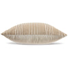Ashley Square Accent Throw Pillow | 20’’ | Striped Cotton | White | Tan Brown BM328272