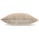 Ashley Square Accent Throw Pillow | 20’’ | Striped Cotton | White | Tan Brown BM328272