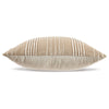 Ashley Square Accent Throw Pillow | 20’’ | Striped Cotton | White | Tan Brown BM328272