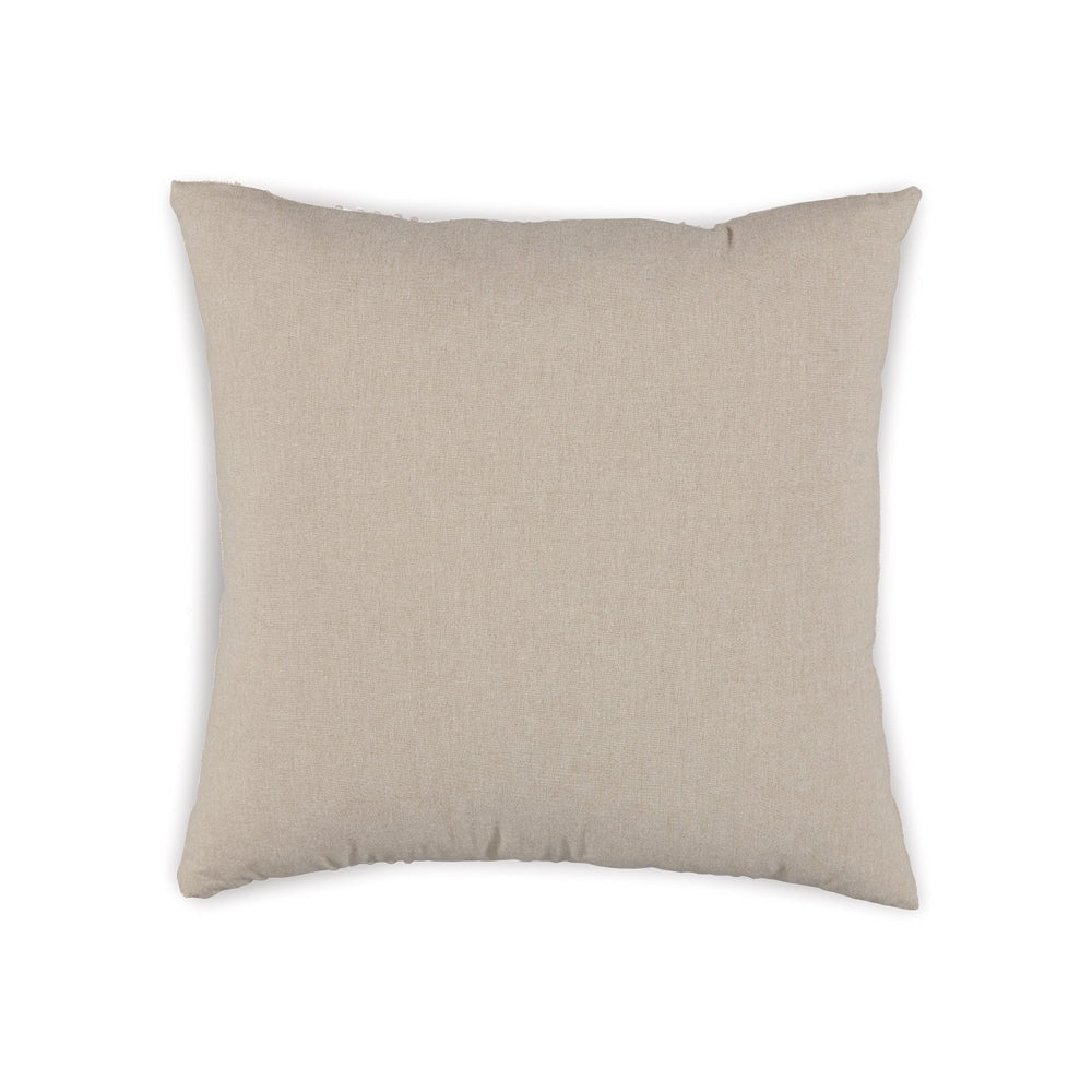 Ashley Square Accent Throw Pillow | 20’’ | Striped Cotton | White | Tan Brown BM328272
