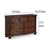 Ashley Laon Wide Dresser | 7 Drawer | 60’’ | Solid Cherry Brown Hardwood BM328273