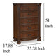 Ashley Laon Tall Dresser Chest | 5 Drawer Cherry Brown Solid Hardwood | 51’’ BM328274
