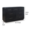 Ashley Robeck Wide Dresser | 7 Drawer | Black 64’’ | Silver Metal Handles BM328279