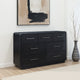 Ashley Robeck Wide Dresser | 7 Drawer | Black 64" | Silver Metal Handles