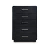 Ashley Robeck Tall Dresser Chest | 5 Drawer Silver Metal Handles | Black 57’’ BM328280