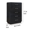Ashley Robeck Tall Dresser Chest | 5 Drawer Silver Metal Handles | Black 57’’ BM328280